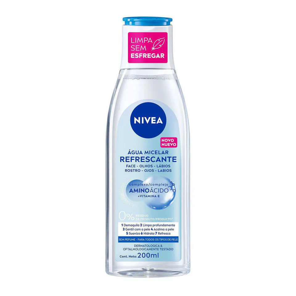 Água Micelar Facial 7 em 1 Refrescante s/ Perfume 200ml Nivea