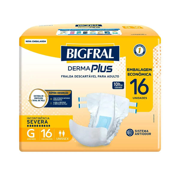 Bigfral Derma Plus Econômica GD pct c/16 Un.