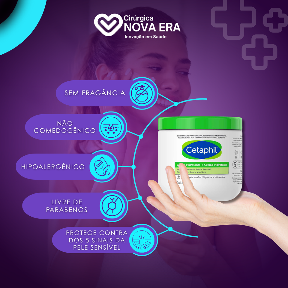 Kit Creme Hidratante 453ml + Loção Limpeza 100ml Cetaphil