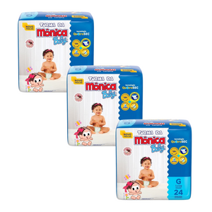 Kit 3x Turma da Mônica Fralda Jumbo Tamanhos