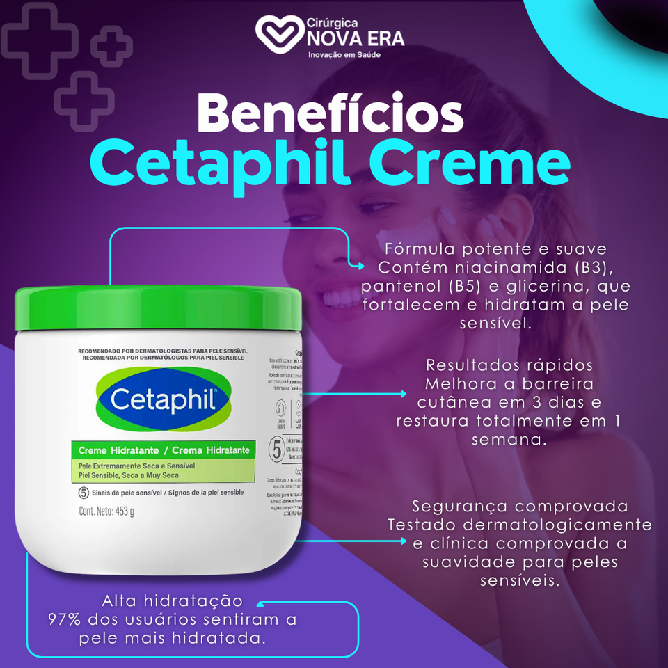 Kit Creme Hidratante 453ml + Loção Limpeza 100ml Cetaphil