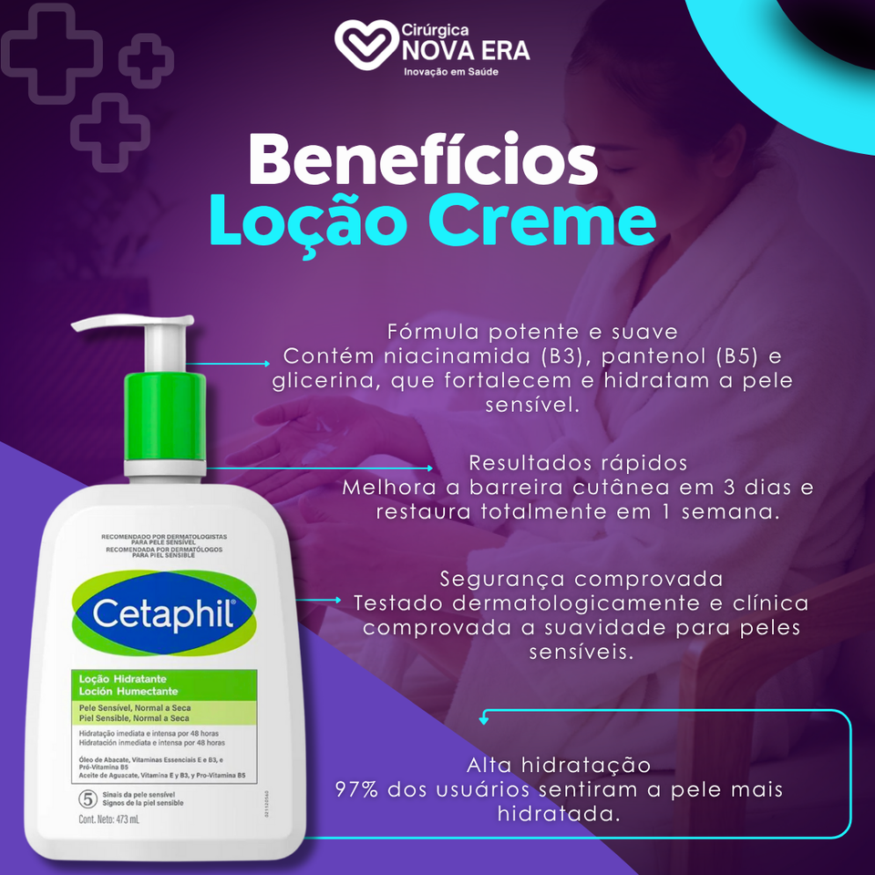 Kit Loção Hidratante 473ml + Loção Limpeza 100ml Cetaphil