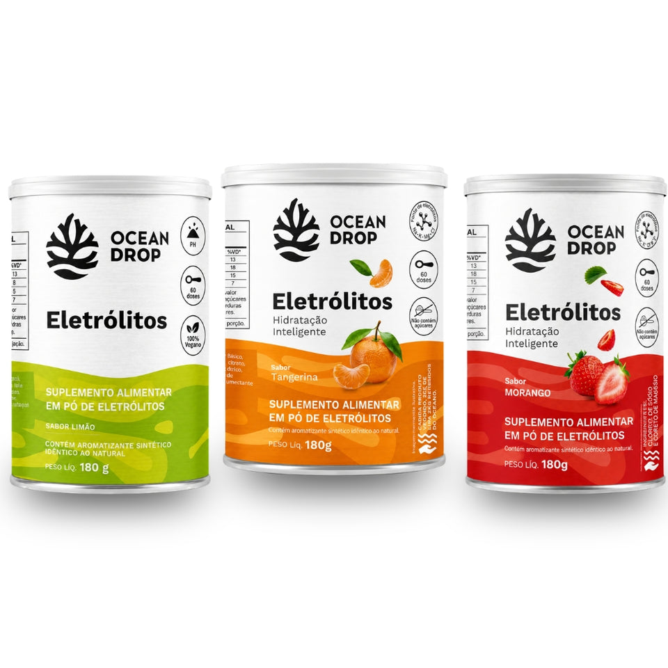 Suplemento Alimentar Eletrólitos Sabores 180g Ocean Drop