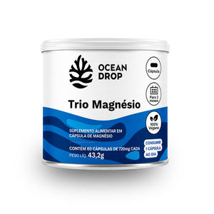 Trio Magnésio 60 Cápsulas Ocean Drop