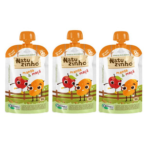 Kit Com 3 Unidades Papinha De Fruta Orgãnica 99g Natuzinho