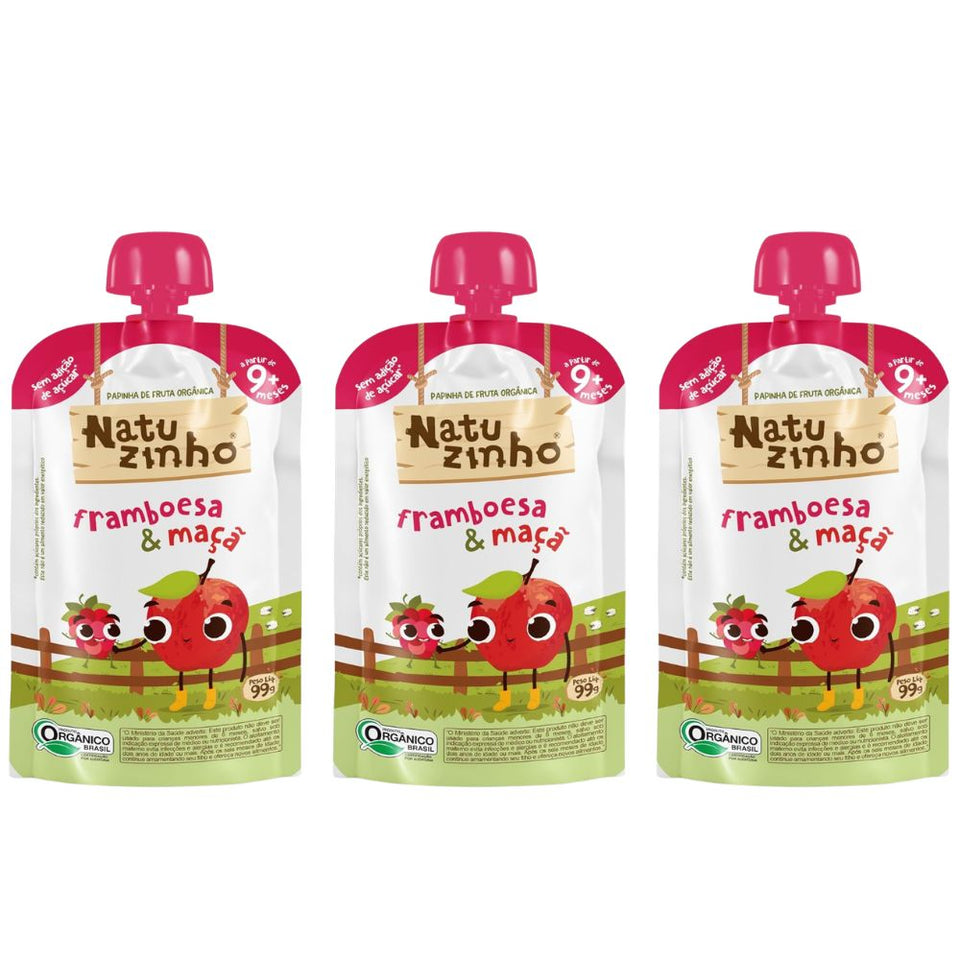 Kit Com 3 Unidades Papinha De Fruta Orgãnica 99g Natuzinho