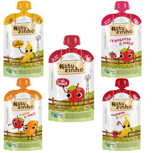 Kit Com 3 Unidades Papinha De Fruta Orgãnica 99g Natuzinho