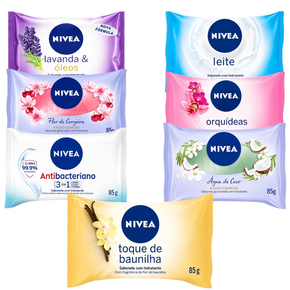 Kit 6x Sabonete Barra 85g Nivea