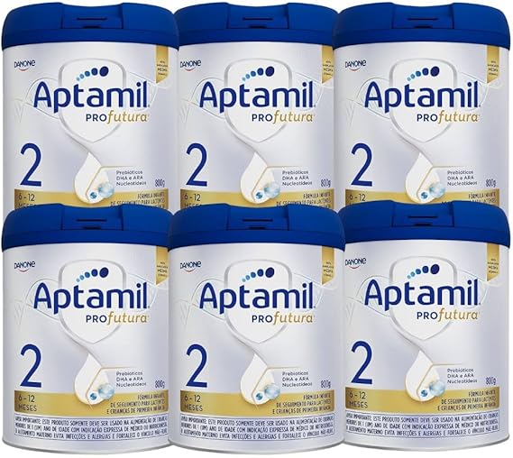 Kit 6x Aptamil Profutura 2 Lata 800g Danone