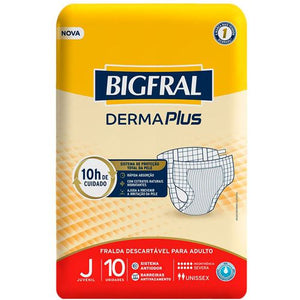 Fralda Descartável Geriátrica Bigfral Plus Tam. Juvenil Plus c/10 un.