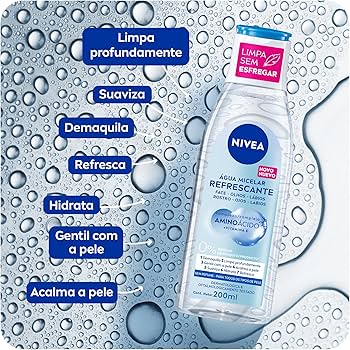 Água Micelar Facial 7 em 1 Refrescante s/ Perfume 200ml Nivea