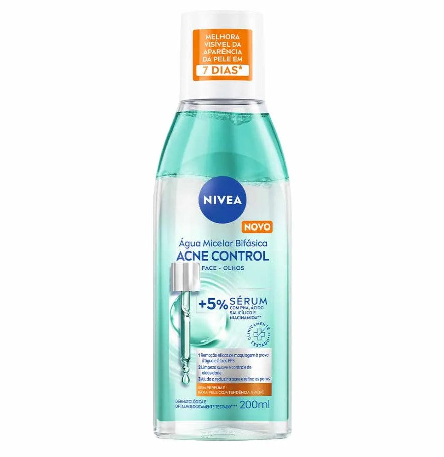 Água Micelar Bifásica Acne Control 200ml Nivea