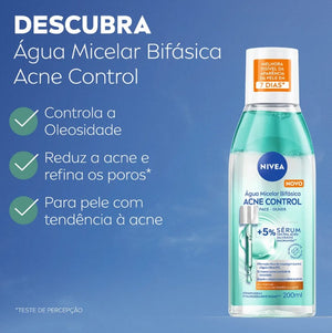 Água Micelar Bifásica Acne Control 200ml Nivea