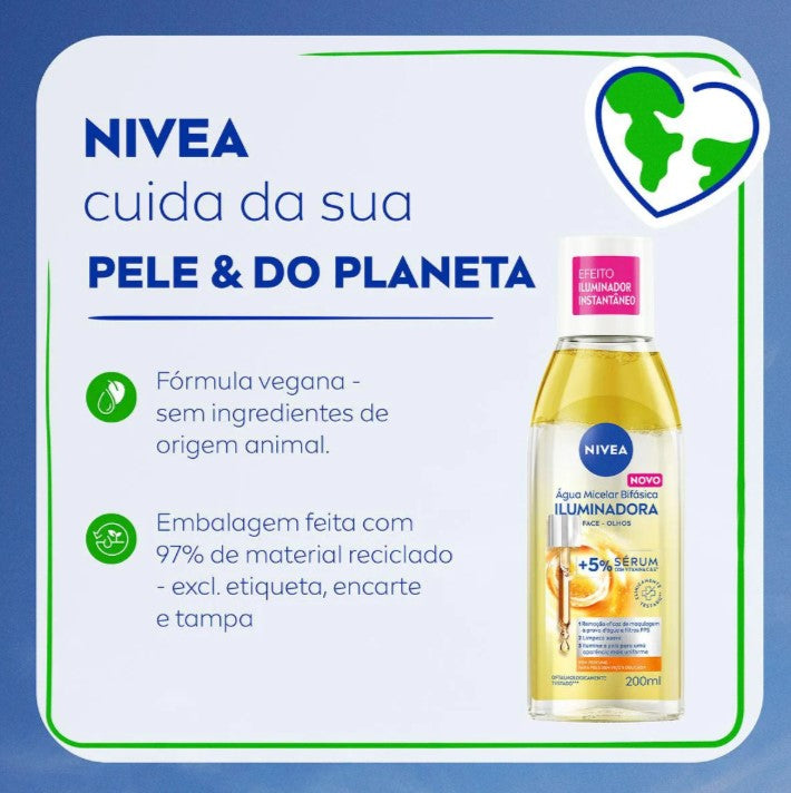 Água Micelar Bifásica Iluminadora 200ml Nivea
