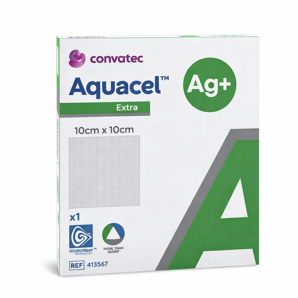 Curativo Aquacel Ag+ Extra c/ Prata 10cmx10cm (Unidade) Convatec