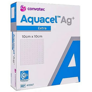 Curativo Aquacel Ag+ Extra c/ Prata 10x10cm (Unidade) Convatec