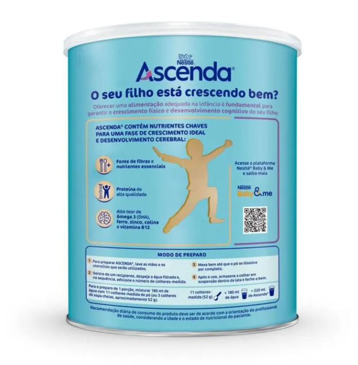 Ascenda Sem Sabor 800g Nestlé