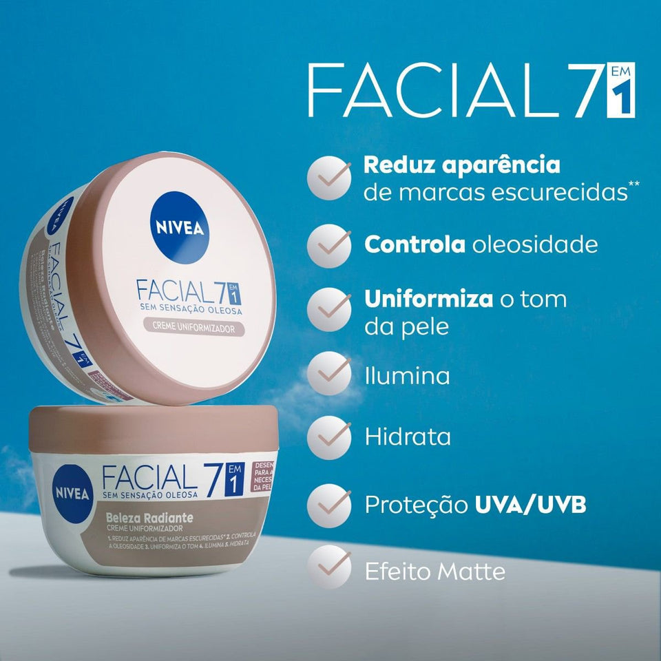 Creme Facial Beleza Radiante 7 em 1 Pote 100g Nivea