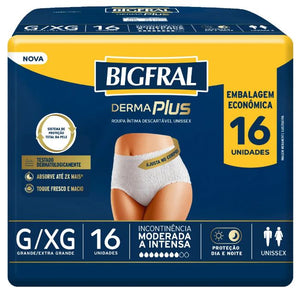 Bigfral Derma Plus Pants Roupa Íntima Tam. G/XG c/16 un.