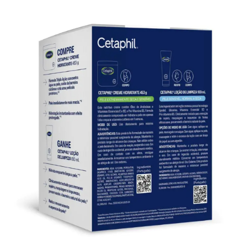 Kit Creme Hidratante 453ml + Loção Limpeza 100ml Cetaphil
