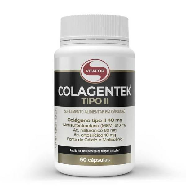 Colagentek Tipo II Suplemento Alimentar 60 Cápsulas de 790mg Vitafor