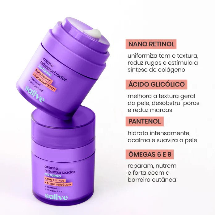 Creme Retexturizador Noturno 30g Sallve