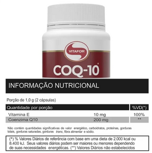 Coenzima Q10 200mg 60 Capsulas Vitafor