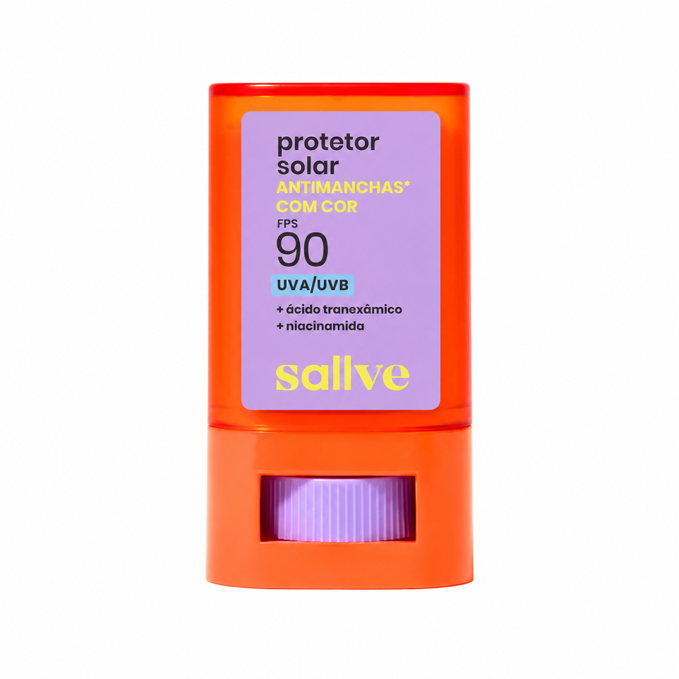 Protetor Solar Bastão com Cor 1 Antimanchas FPS 90 15g Sallve
