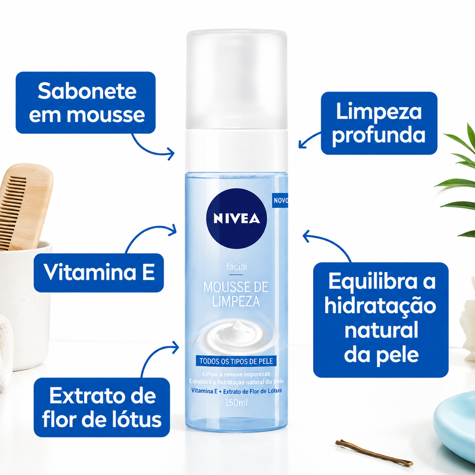 Limpeza Facial Mousse 150ml Nivea