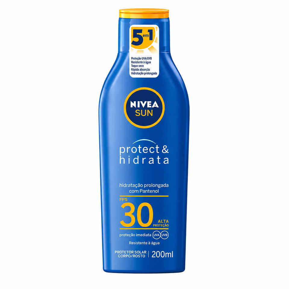 Protetor Solar FPS30 Corpo/Rosto Resistente à Água 200ml Nivea