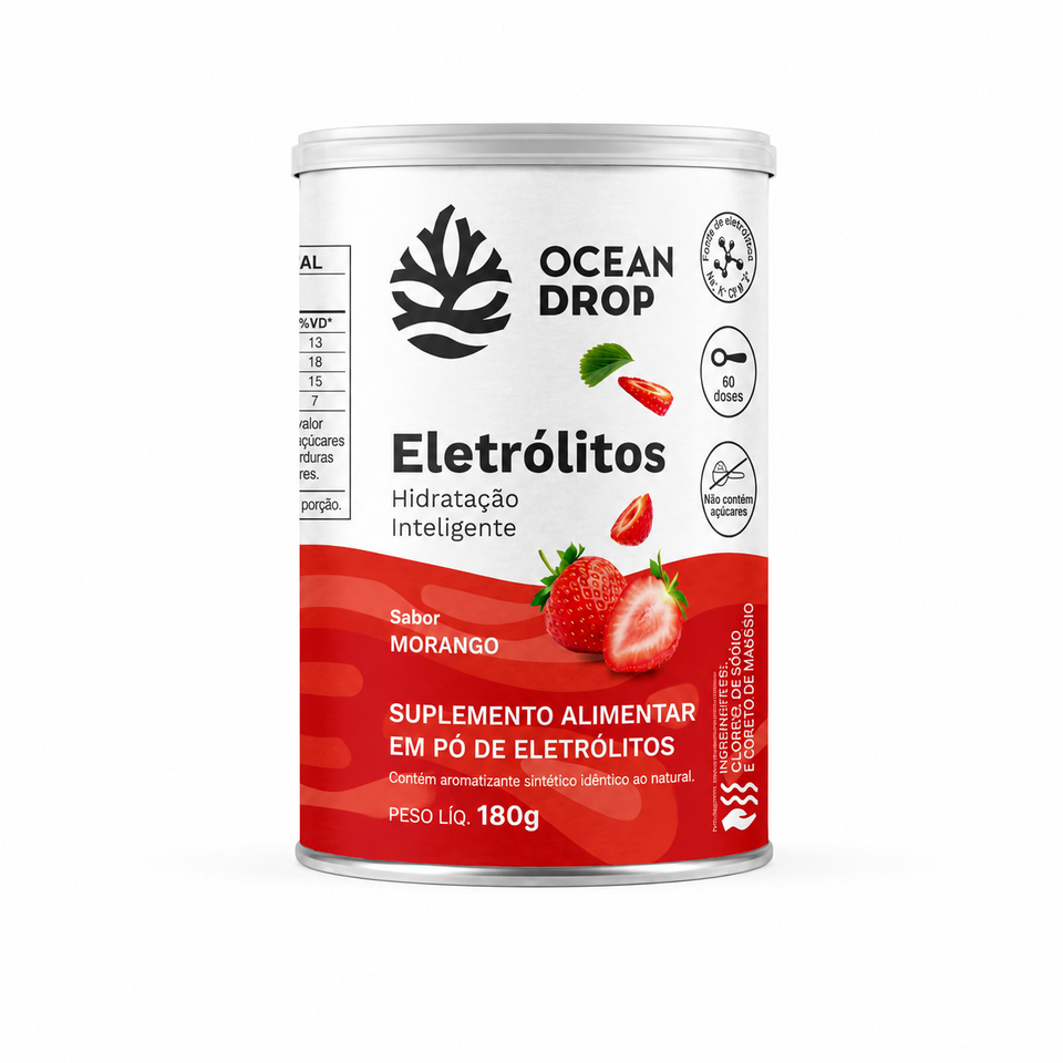 Suplemento Alimentar Eletrólitos Sabores 180g Ocean Drop
