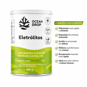 Suplemento Alimentar Eletrólitos Sabores 180g Ocean Drop