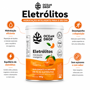 Suplemento Alimentar Eletrólitos Sabores 180g Ocean Drop
