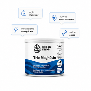 Trio Magnésio 60 Cápsulas Ocean Drop