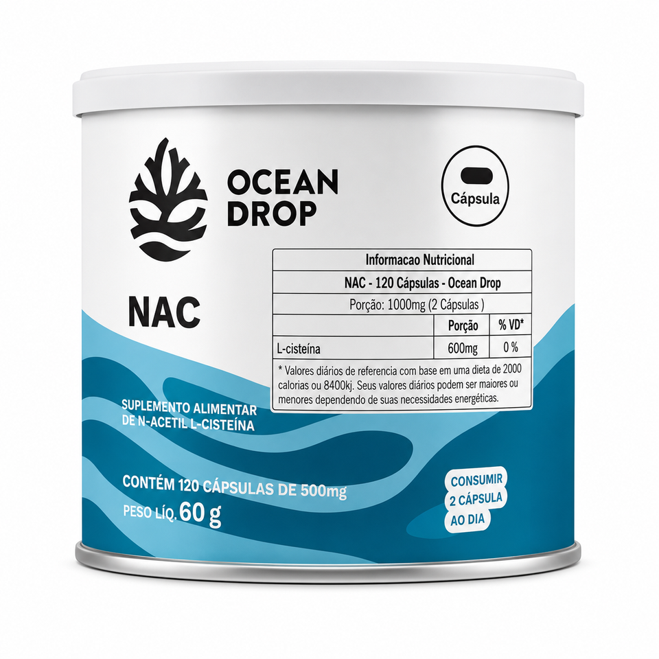 Suplemento Alimentar Nac 120 Cápsulas Ocean Drop