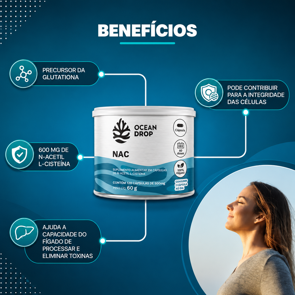 Suplemento Alimentar Nac 120 Cápsulas Ocean Drop