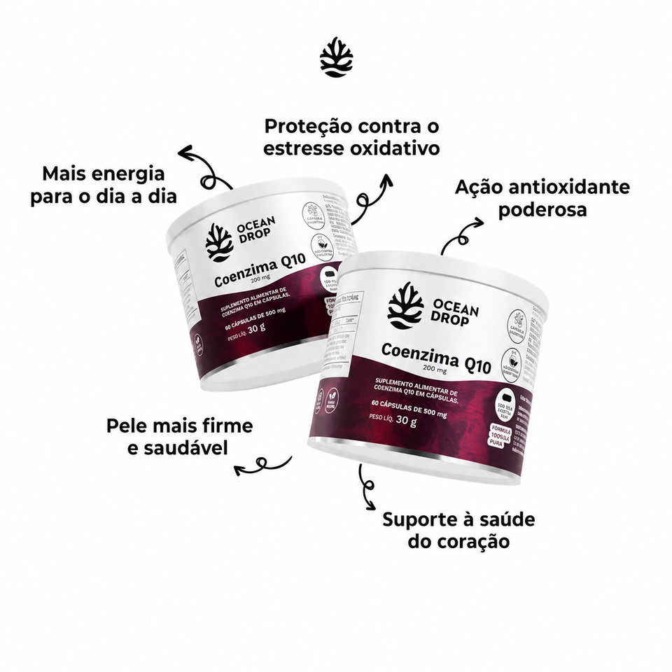 Coenzima Q10 200mg 60 Cápsulas Ocean Drop