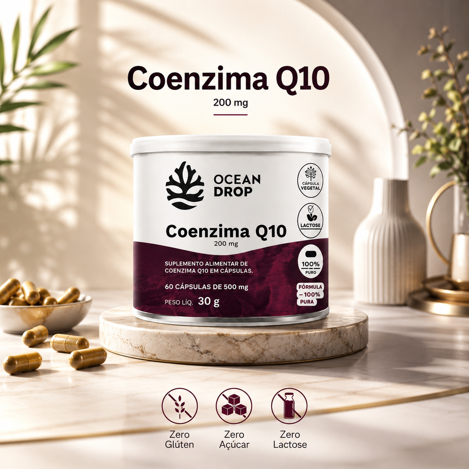 Coenzima Q10 200mg 60 Cápsulas Ocean Drop