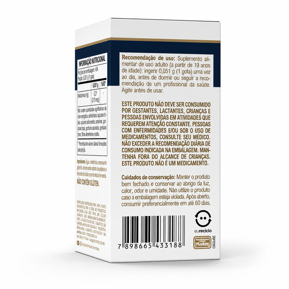 Suplemento de Melatonina 20ml Vitafor