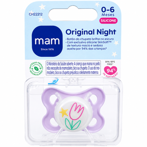 Chupeta Night Brilha no Escuro Cores - 0-6 meses MAM