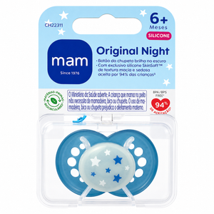 Chupeta Night Brilha No Escuro Cores 6+ Meses MAM