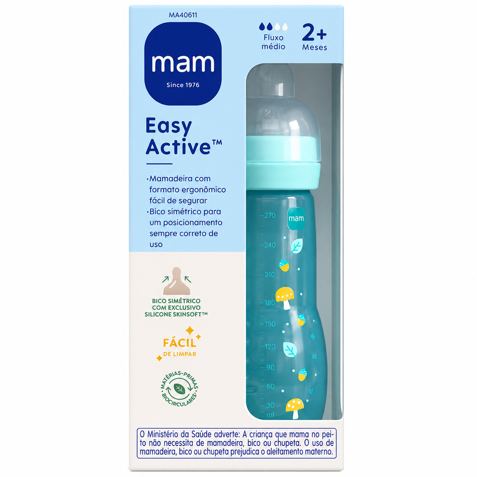 Mamadeira Easy Acive tm Cores 2+Meses MAM
