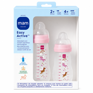 Kit Mamadeira Easy Active tm 4+Meses Cores MAM
