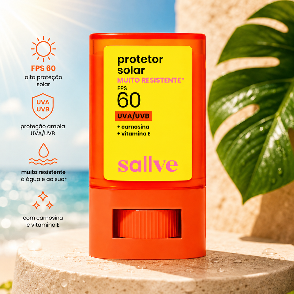 Protetor Solar Bastão FPS 60 Sallve