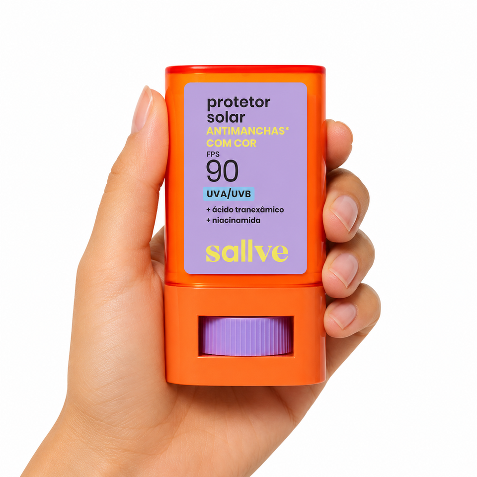 Protetor Solar Bastão com Cor 1 Antimanchas FPS 90 15g Sallve