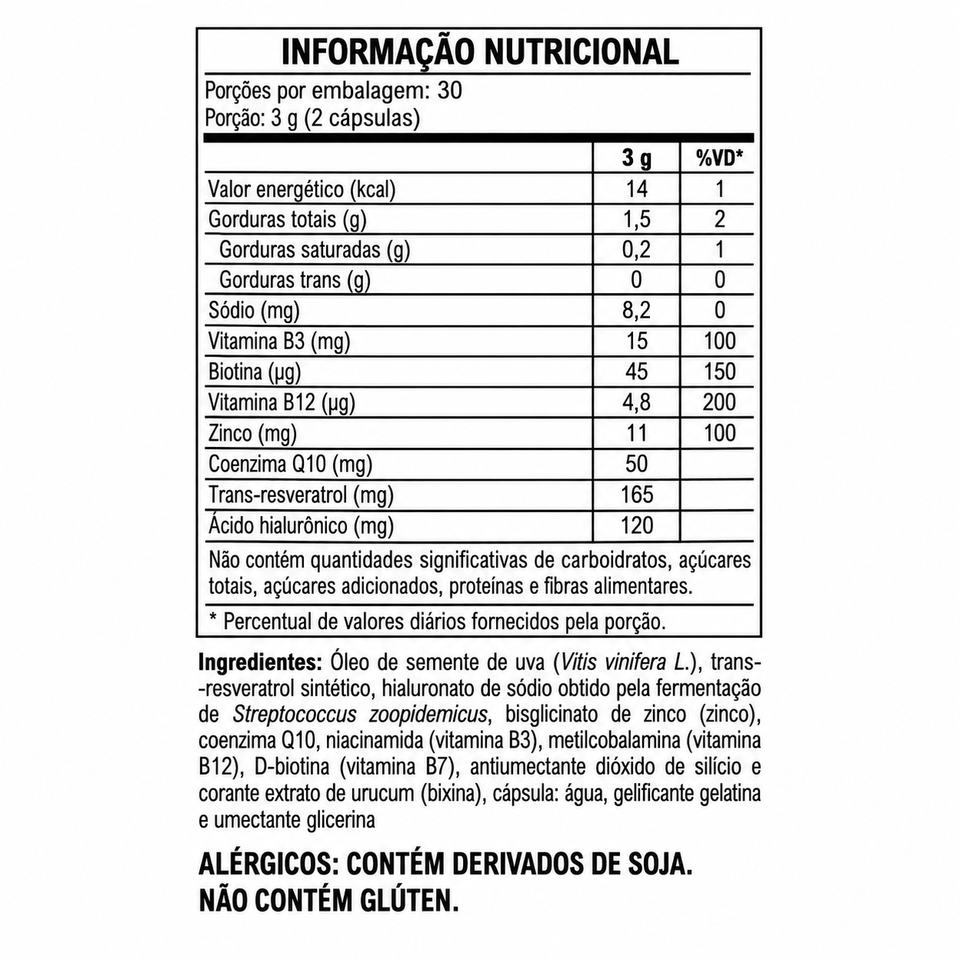 Resveratrol Plus 60 Cápsulas 1000mg Vitafor
