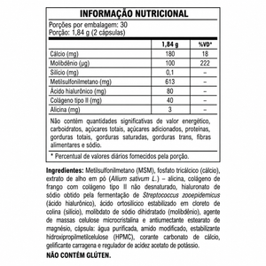 Colagentek Tipo II Suplemento Alimentar 60 Cápsulas de 790mg Vitafor