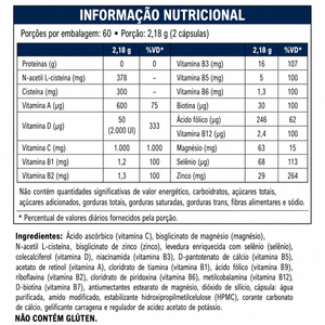 Imunomult Suplemento Alimentar Multivitamínico 120 Cápsulas de 1000mg Vitafor