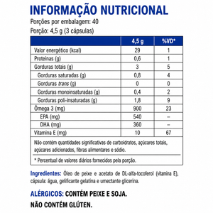 Ômega 3 EPA e DHA 120 Cápsulas 1000mg Vitafor