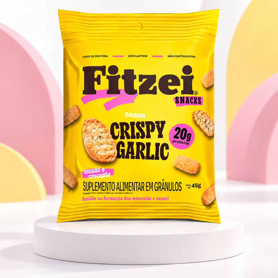 Cripy Garlic (alho) 45g Fitzei Snacks